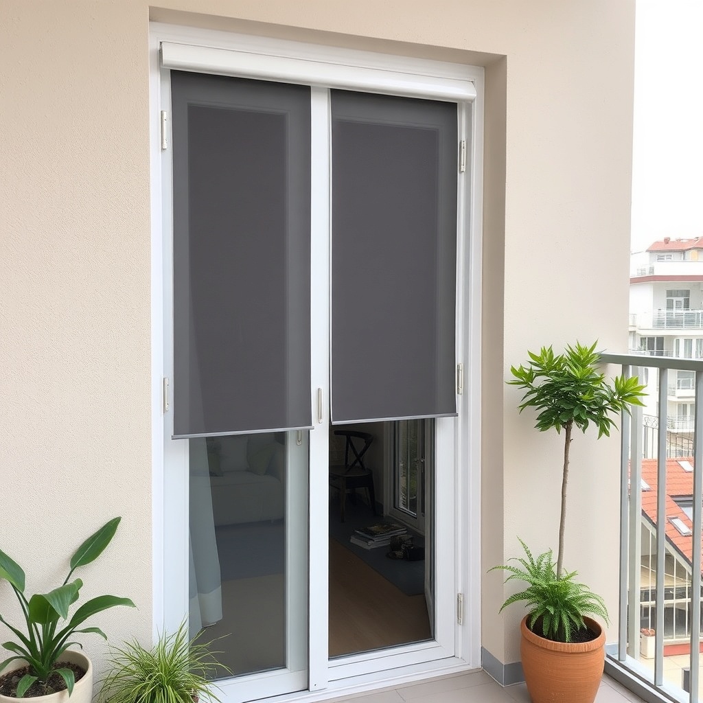 Şişli Fransız Balkon Kapıları İçin Duble Plise Sineklik Çözümü